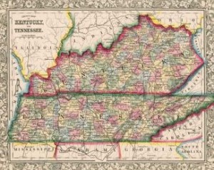 Kentucky Tennessee Map
