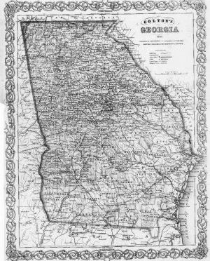 Georgia Map Civil War Era