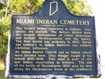Miami Indian Cemetery, Union Baptist Church, Indiana
