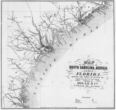 South Carolina, Georgia, Florida Coast Map