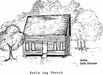 Early Log Church by Julie Duncan