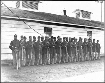 The soldiers of Company E, 4th U.S. Colored Infantry