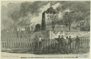 The burning of Milledgeville's Penitentiary, presumably by residents.