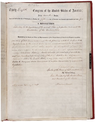 13th Amendment to the United States Constitution