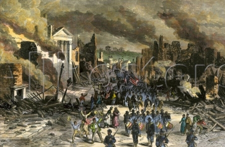 “The Union Army Entering Richmond, VA., April 3,” from Frank Leslie’s Illustrated Newspaper, April 25, 1865