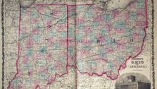 Ohio and Indiana Map 1861