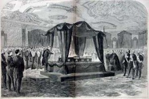 East Room Funeral Scene Harper's Weekly, May 6, 1865